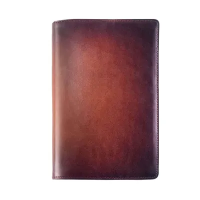 Lapis Bard A5-Size Leather Notebook Jacket - Cognac