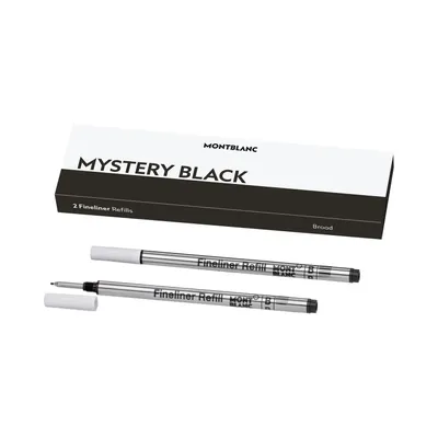 Montblanc 128247 Fineliner Refill Broad (Pack Of 2) - Mystery Black