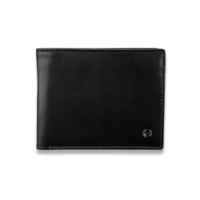 Lapis Bard Carbon Black Bifold Wallet with Coin Pocket - Black