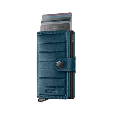 Secrid Miniwallet Embossed Lines Mei-Teal
