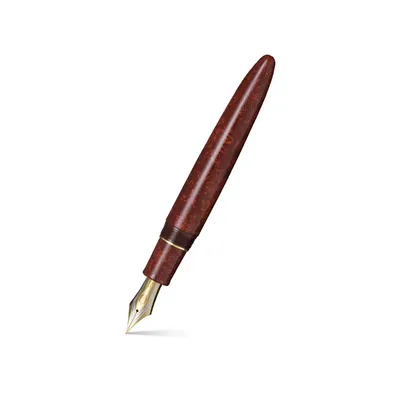 Sailor Iro Miyabi II Fukaki Are King of Pens Fountain Pen (21K Broad) - Red With Gold Trims