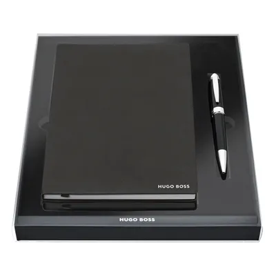 Hugo Boss Gift Set Ballpoint Pen with Notepad - Black