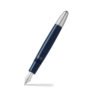 Montblanc 131338 MeisterstÃ¼ck The Original Collection Legrand Fountain Pen (14K Medium) - Blue With Platinum Trims