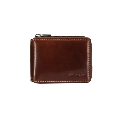 Jekyll & Hide Oxford Zip Around Wallet - Mocha