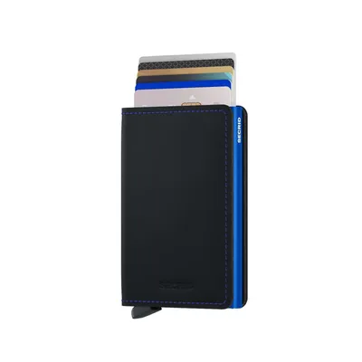 Secrid Slimwallet Matte Black & Blue