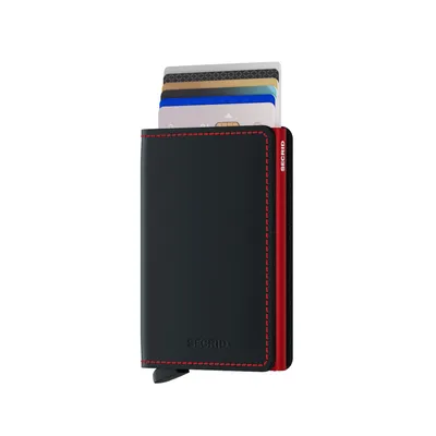 Secrid Slimwallet Matte Black & Red