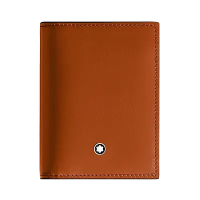 Montblanc Meisterstuck Bi Fold 4CC Card Holder - Rust