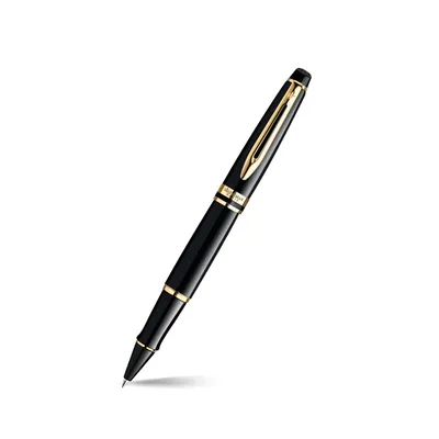 Waterman Expert Black Gold Trim Rollerball Pen