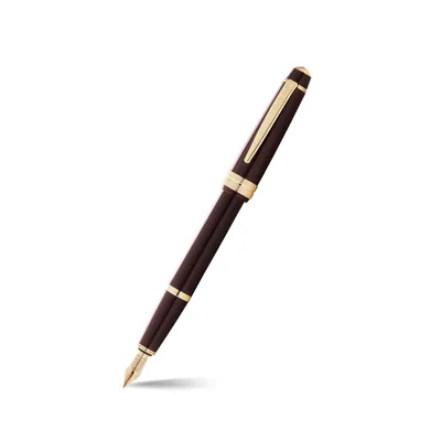 Cross Bailey Light Burgundy Resin Fountain Pen with Gold Trims