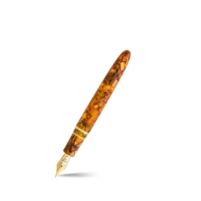 Esterbrook Estie Honeycomb Orange Fountain Pen with Gold Trims - Medium