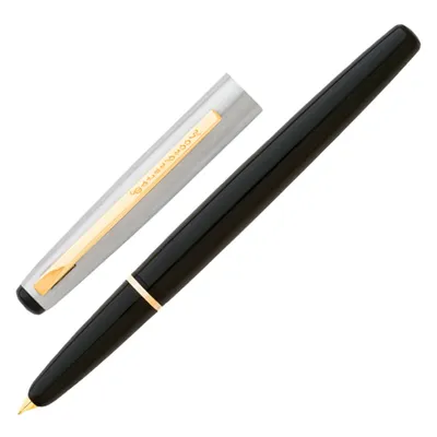 Esterbrook Phaeton 300R Black Fountain Pen with Gold Trims - Medium