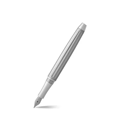 Hugo Boss Beam Fountain Pen Medium - Chrome