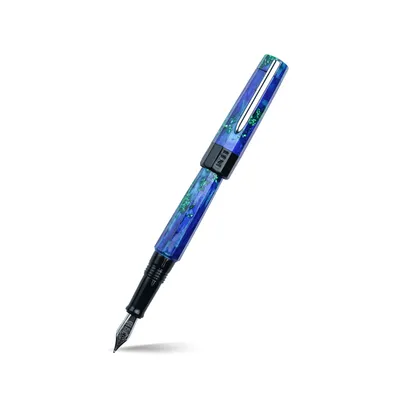 Benu Euphoria Tropical Voyage Blue Fountain Pen - Fine
