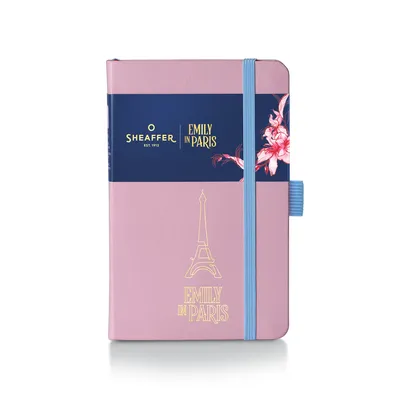Sheaffer Emily in Paris Small Journal 90 GSM Ink Friendly with Embossed Eiffel Tower - Pink