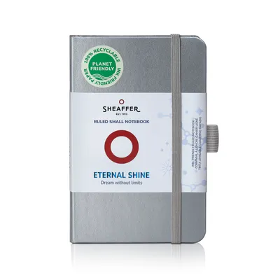 Sheaffer Eternal Shine 90 GSM Eco-Friendly Hardbound Small Notebook - Metallic Light Grey