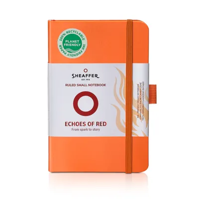 Sheaffer Echoes Of Red 90 GSM Eco-Friendly Hardbound Small Notebook - Orange