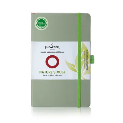 Sheaffer Nature's Muse 90 GSM Eco-Friendly Hardbound Medium Notebook - Sage Green