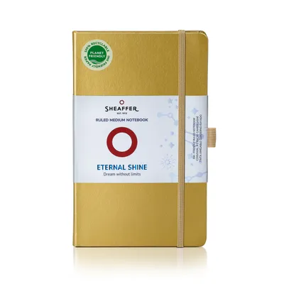 Sheaffer Eternal Shine 90 GSM Eco-Friendly Hardbound Medium Notebook - Metallic Gold