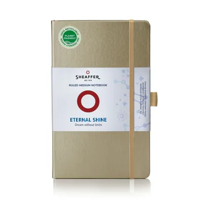 Sheaffer Eternal Shine 90 GSM Eco-Friendly Hardbound Medium Notebook - Metallic Champagne Gold