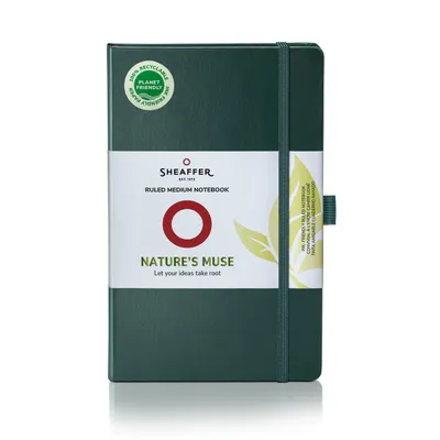 Sheaffer Nature's Muse 90 GSM Eco-Friendly Hardbound Medium Notebook - Forest Green