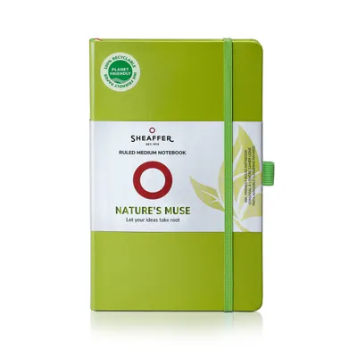 Sheaffer Nature's Muse 90 GSM Eco-Friendly Hardbound Medium Notebook - Light Green