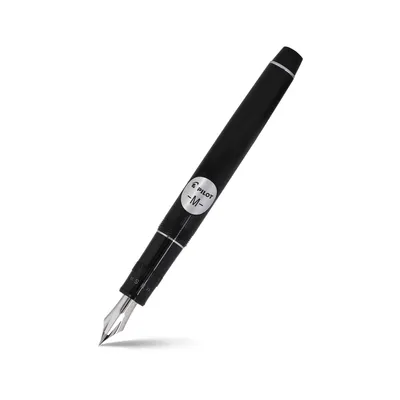 Pilot 2297 Justus 95 Black Stripe Fountain Pen with Silver Trim Fountain Pen-Medium