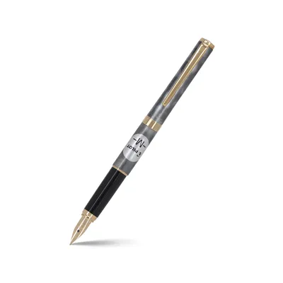 Pilot 2101 Cavalier Black & Grey Fountain Pen-Medium