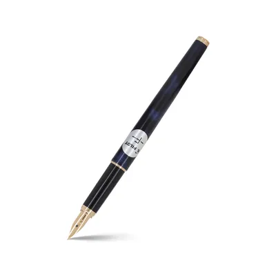 Pilot 2102 Cavalier Black & Blue Fountain Pen-Fine