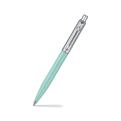 Sheaffer Sentinel Emily in Paris E321 Green Matte Finish Ballpoint Pen with Chrome-Plated Trims and Heart-Shaped Clip Emblem