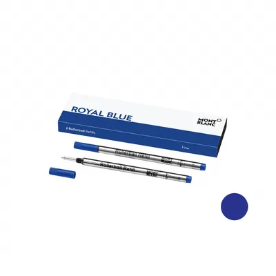 Montblanc 124501 Rollerball Refill Fine (Pack of Two) Royal Blue