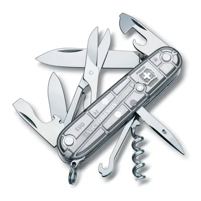 Victorinox Waiter Swiss Army Knife Climber Silvertech 91mm-Silver Translucent