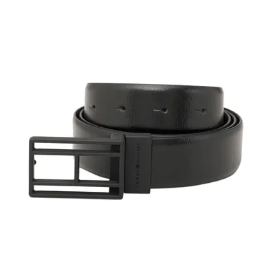 Tommy Hilfiger Black & Black Clapham Reversible Belt - Medium