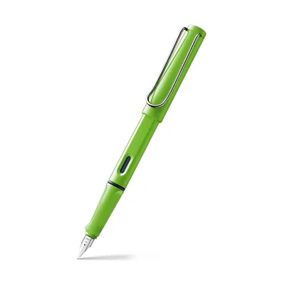Lamy Safari 013 Fountain Pen Broad Green With Chrome Plated Clip