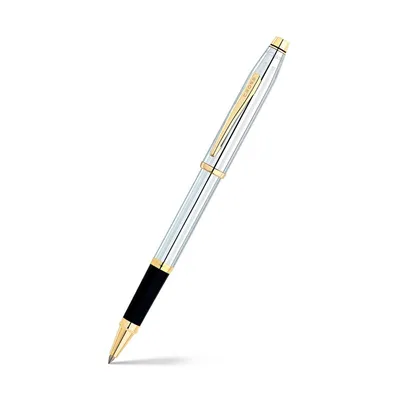 Cross 3304 Century II Medalist Rollerball Pen Chrome with Gold Trims