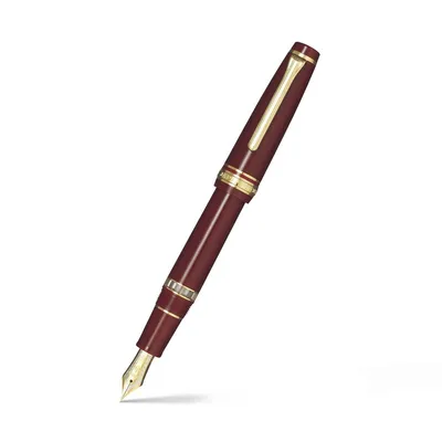 Sailor Professional Gear Realo Fountain Pen (21K Music) Maroon with Gold Trims
