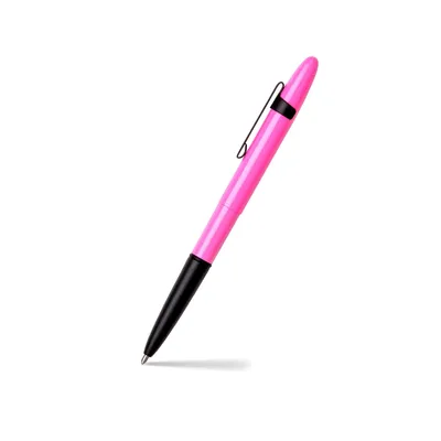 Fisher Space 4000PKB-BCL Bullet Ballpoint pen with Matte Black Clip and Finger Grip-Pink