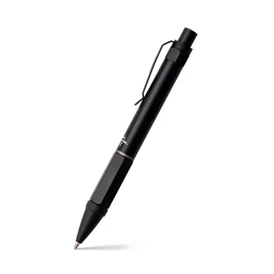 Fisher Space Clutch Anodised Aluminium Ballpoint pen with Clip Matte Black