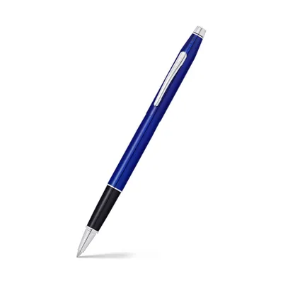 Cross AT0085-112 Classic Century Rollerball Pen Translucent Blue with Chrome Trims