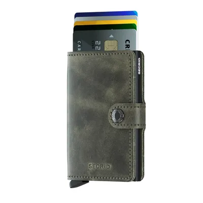 Secrid Miniwallet Vintage Olive with Black Cardprotector