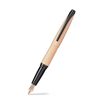 Cross 886-42MF ATX Fountain Pen Medium Brushed Rose Gold with Black Trims