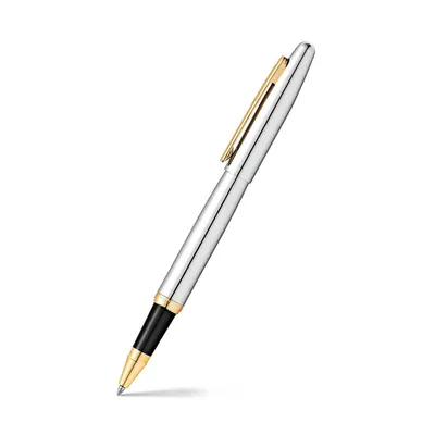 Sheaffer 9422 VFM Rollerball Pen Polished Chrome with Gold-Plated Trim