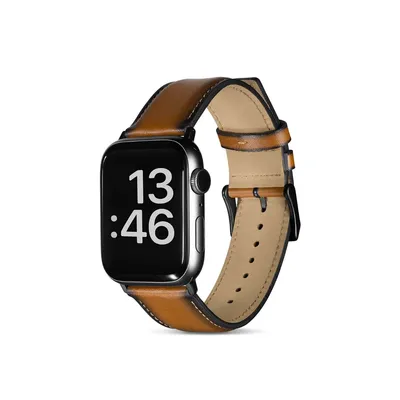 Lapis Bard Leather Apple Watch Strap - Brown
