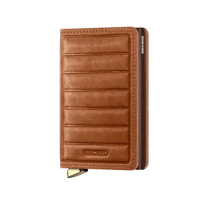Secrid Slimwallet Embossed Lines Sei-Cognac