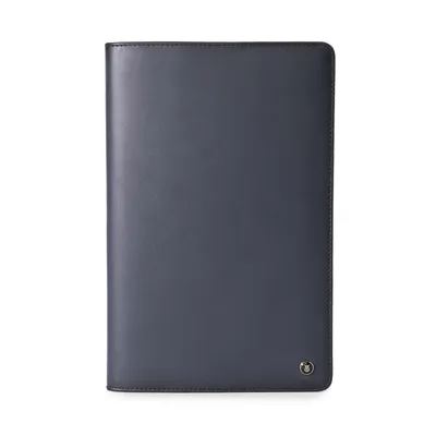 Lapis Bard Ducorium A5-Size Leather Notebook Jacket - Navy Blue