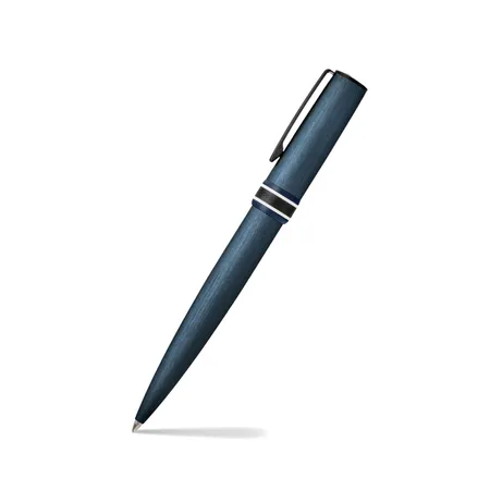 Hugo Boss Ballpoint Pen Arche Brushed Ring Navy