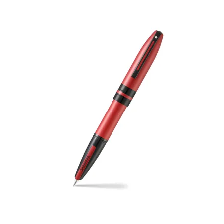 Sheaffer 9111 Icon Fountain Pen (Medium) - Metallic Red with Glossy Black PVD Trim