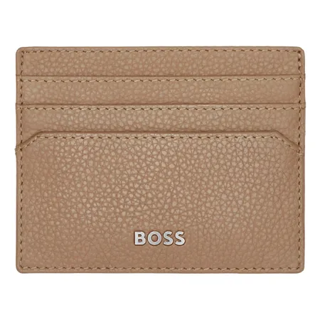 Boss Card Holder Classic Grained Camel