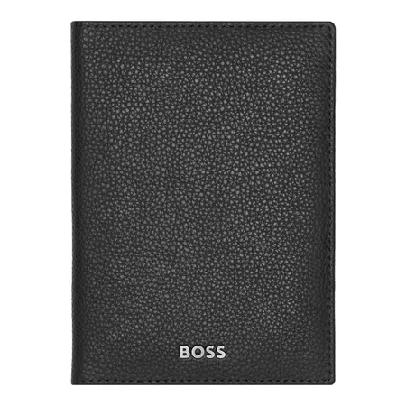 Boss Passport holder Classic Grained - Black