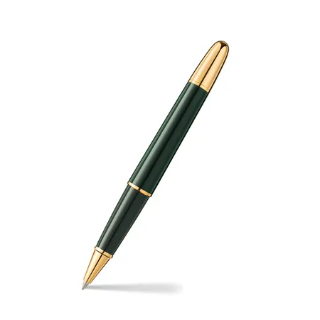 Montblanc 131343 MeisterstÃ¼ck The Origin Collection Classic Rollerball Pen - Green With Gold Trims