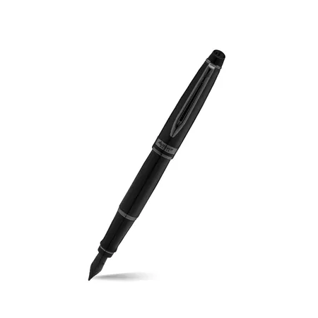Waterman Expert Metallic Black Ruthenium Trims Fountain Pen - Medium